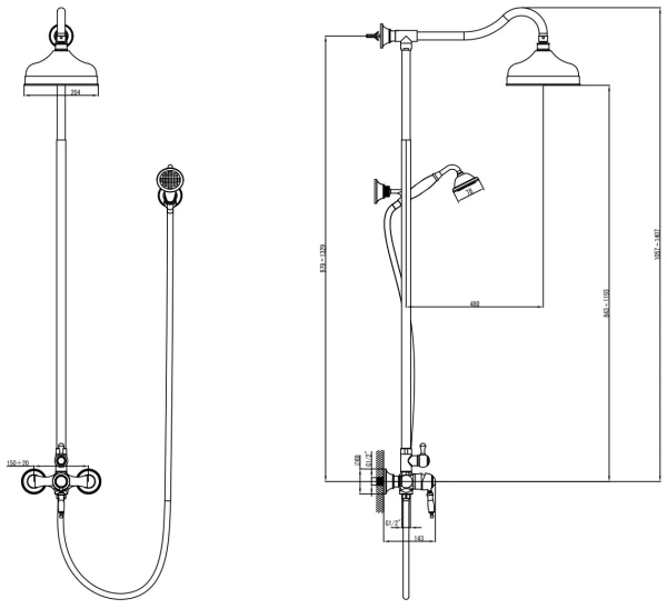 Душевая система Lemark Villa (LM4860C)